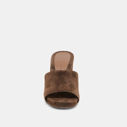 Holta Dk Brown Suede Wedges - Dolce Vita