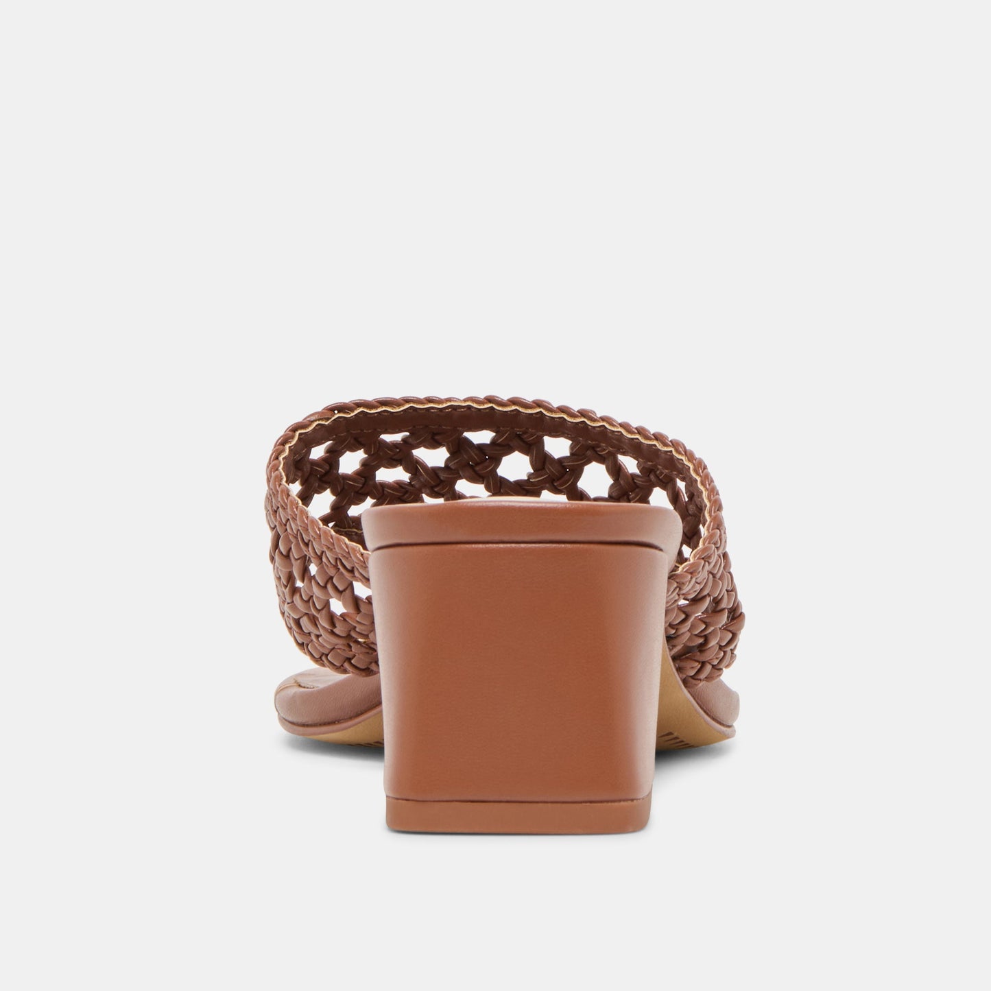Barlo Cognac Woven Stella Heels - Dolce Vita