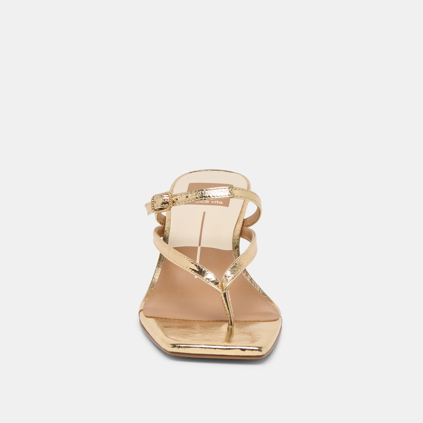 Biaga Gold Distressed Leather Heels - Dolce Vita