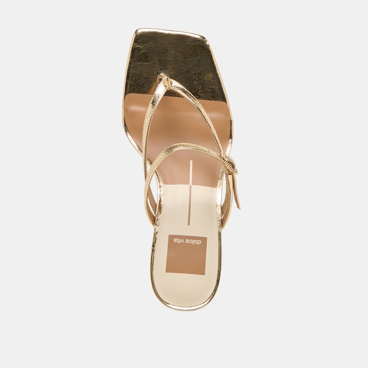 Biaga Gold Distressed Leather Heels - Dolce Vita