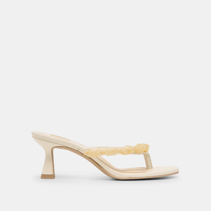 Daksie Off White Leather Heels - Dolce Vita