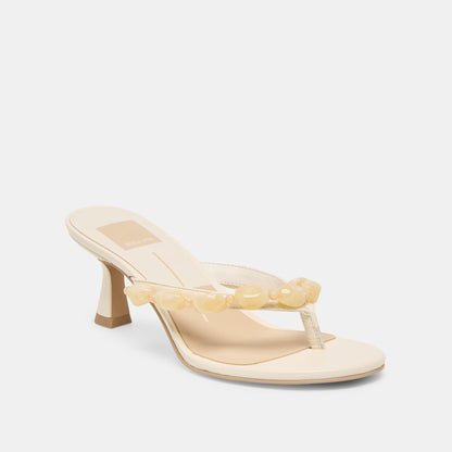 Daksie Off White Leather Heels - Dolce Vita
