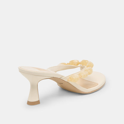 Daksie Off White Leather Heels - Dolce Vita