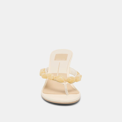 Daksie Off White Leather Heels - Dolce Vita
