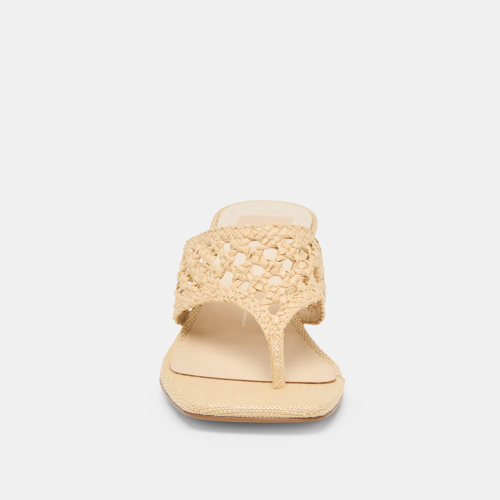 Barlo Lt Natural Woven Raffia Heels - Dolce Vita