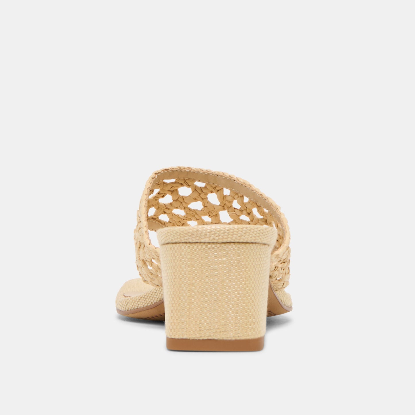 Barlo Lt Natural Woven Raffia Heels - Dolce Vita