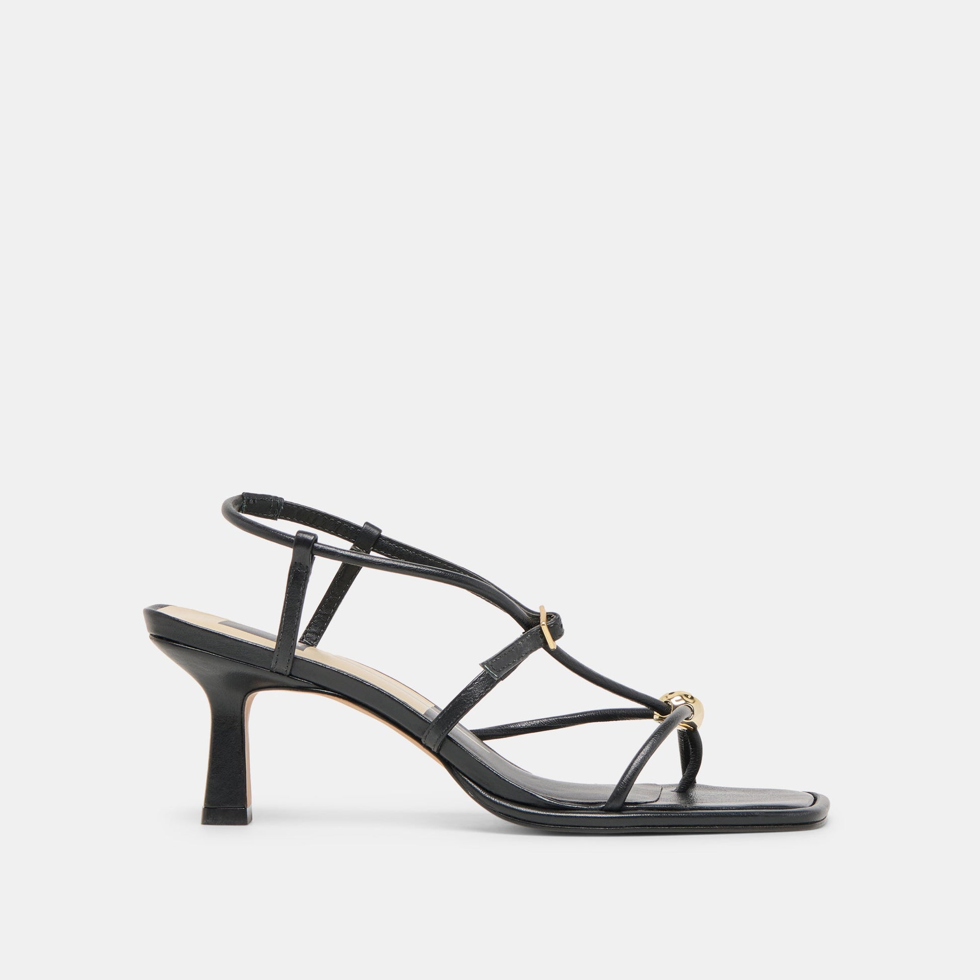 Mylee Black Leather Heels - Dolce Vita