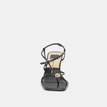 Mylee Black Leather Heels - Dolce Vita