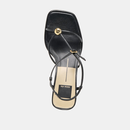 Mylee Black Leather Heels - Dolce Vita