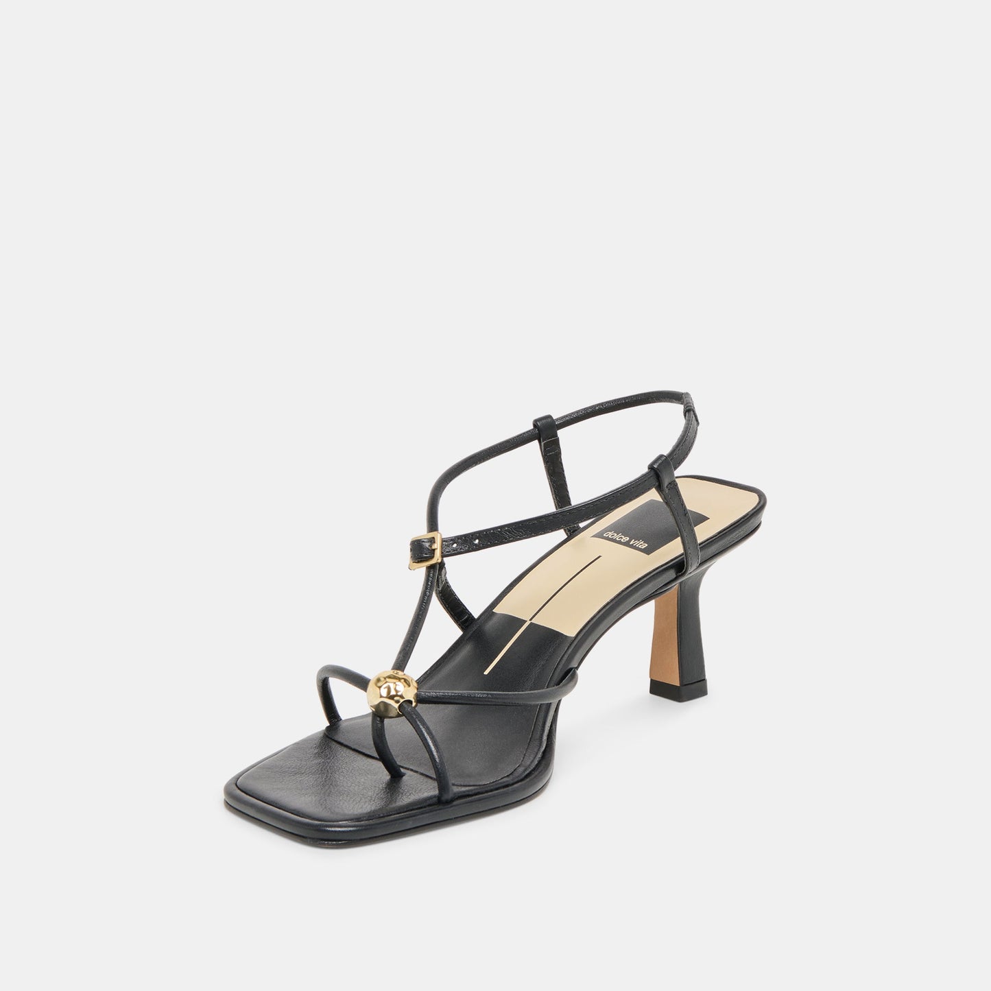 Mylee Black Leather Heels - Dolce Vita