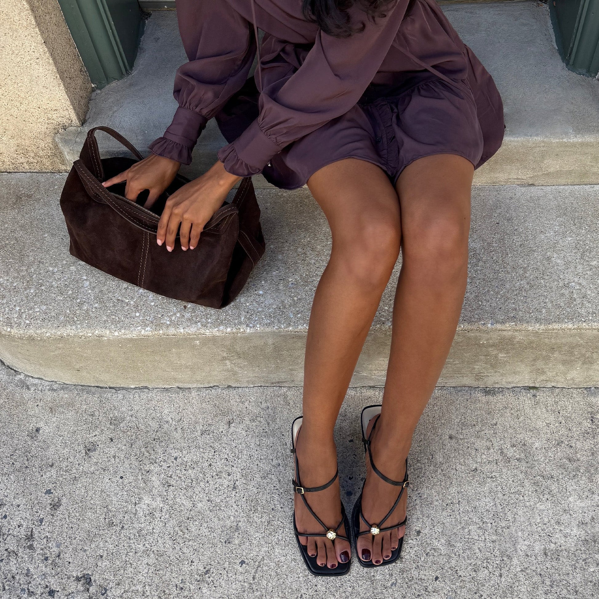 Mylee Black Leather Heels - Dolce Vita