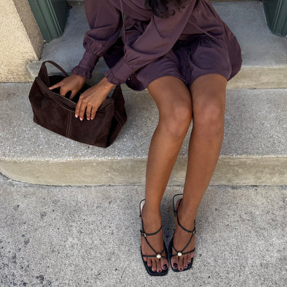 Mylee Black Leather Heels - Dolce Vita