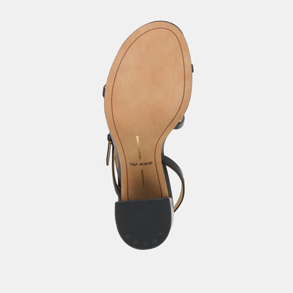 Faye Black Leather Heels - Dolce Vita