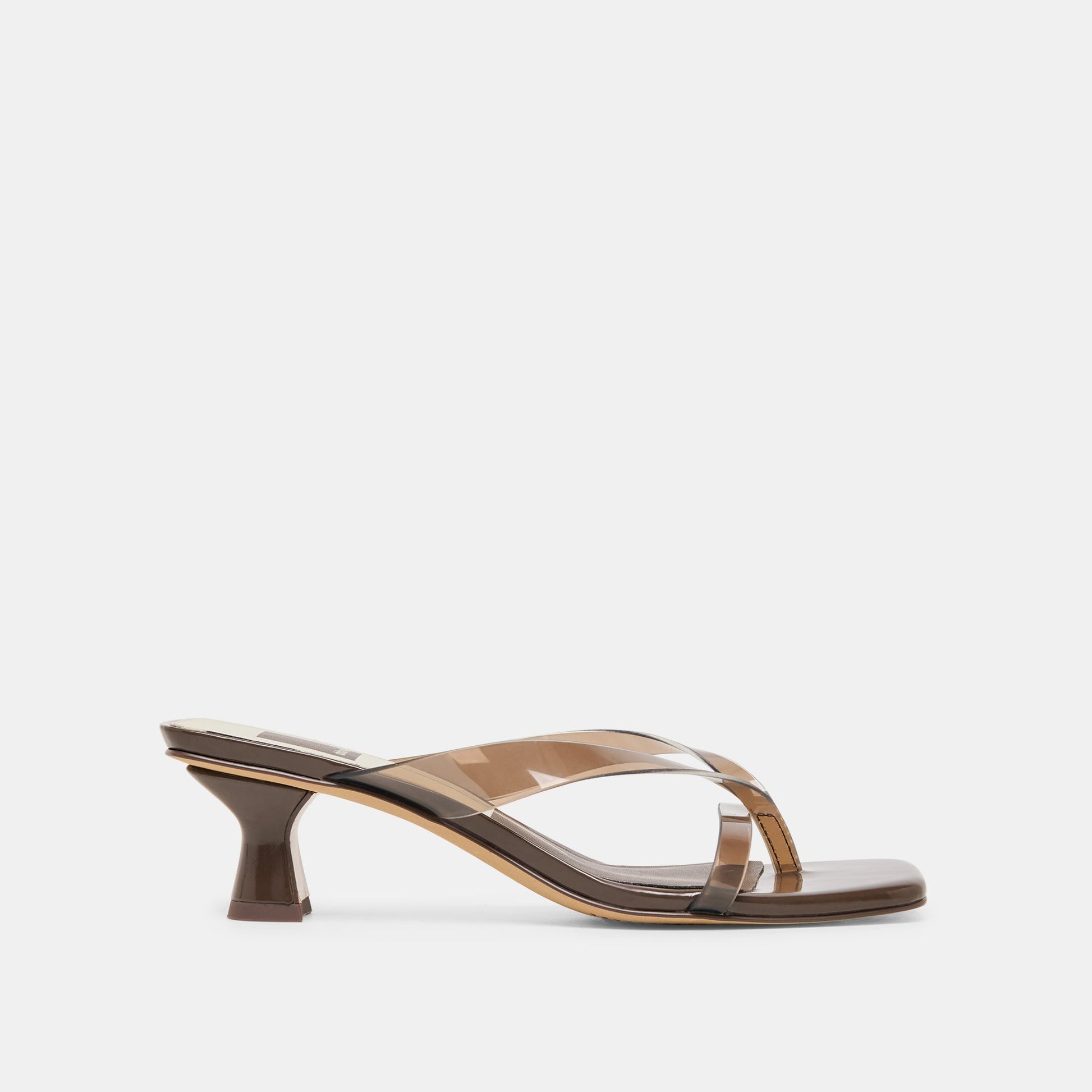 Brevel Vinyl Dk Brown Jelly Heels - Dolce Vita