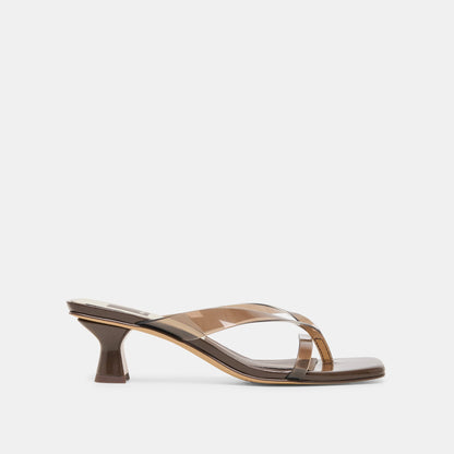 Brevel Vinyl Dk Brown Jelly Heels - Dolce Vita