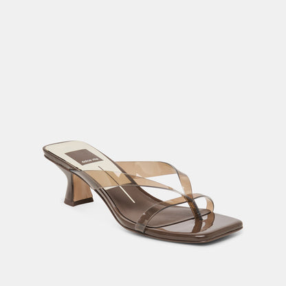 Brevel Vinyl Dk Brown Jelly Heels - Dolce Vita