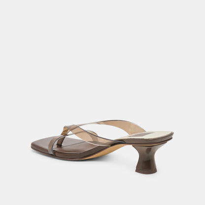 Brevel Vinyl Dk Brown Jelly Heels - Dolce Vita