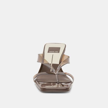 Brevel Vinyl Dk Brown Jelly Heels - Dolce Vita