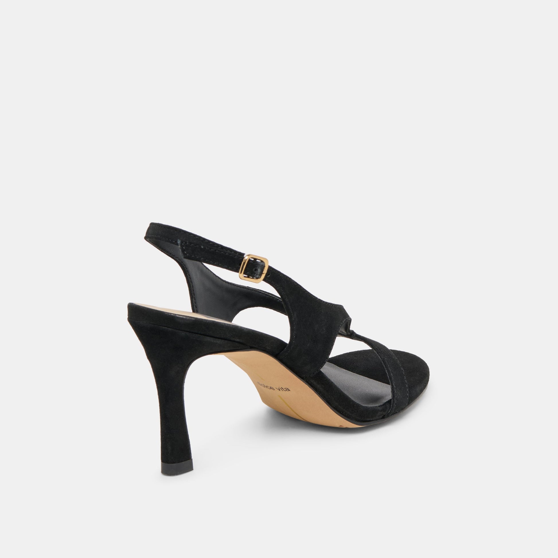 Izela Onyx Suede Heels - Dolce Vita