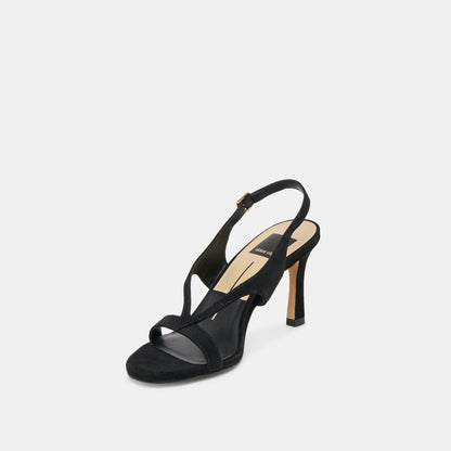 Izela Onyx Suede Heels - Dolce Vita