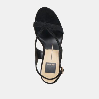 Izela Onyx Suede Heels - Dolce Vita