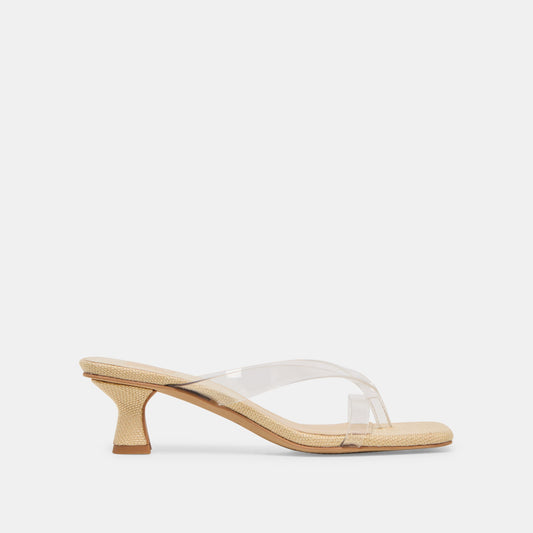 Brevel Vinyl Crystal Jelly Heels - Dolce Vita