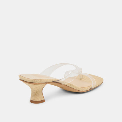Brevel Vinyl Crystal Jelly Heels - Dolce Vita