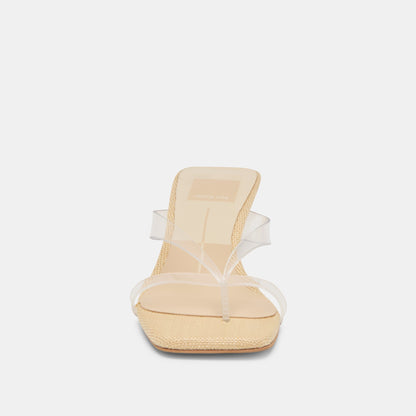 Brevel Vinyl Crystal Jelly Heels - Dolce Vita