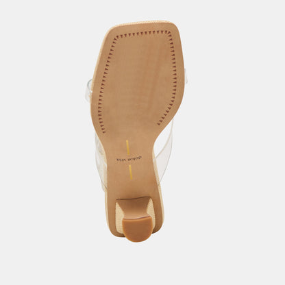 Brevel Vinyl Crystal Jelly Heels - Dolce Vita