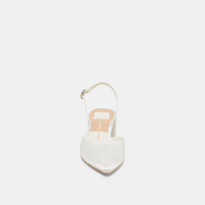 Carel Off White Satin Heels - Dolce Vita