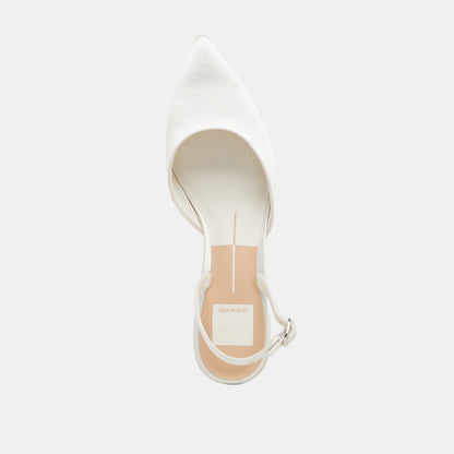 Carel Off White Satin Heels - Dolce Vita