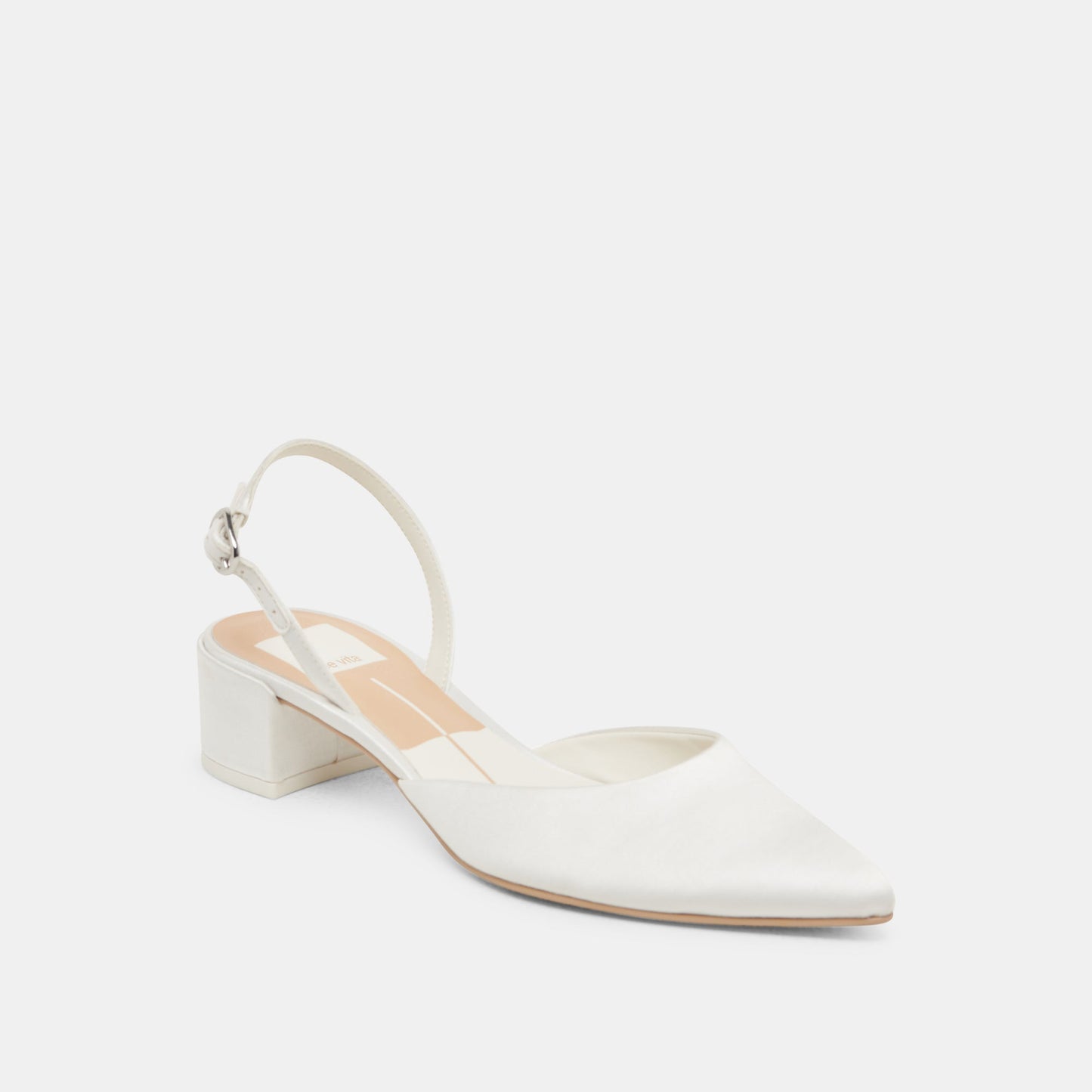 Carel Off White Satin Heels - Dolce Vita