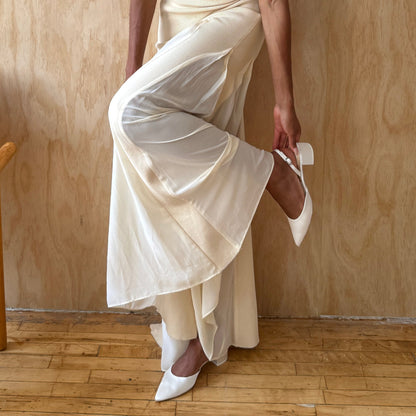 Carel Off White Satin Heels - Dolce Vita