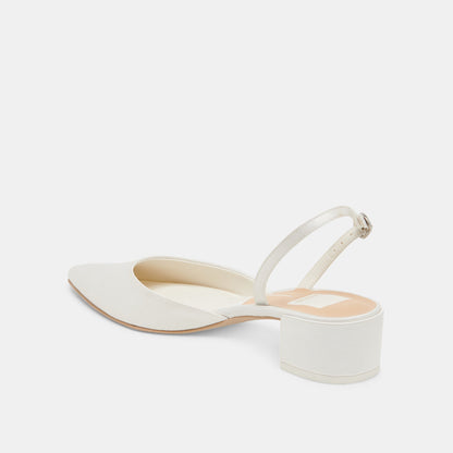 Carel Off White Satin Heels - Dolce Vita