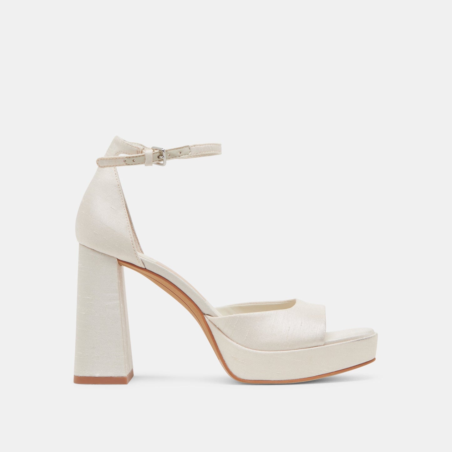 PANDRO HEELS WHITE SATIN - Dolce Vita