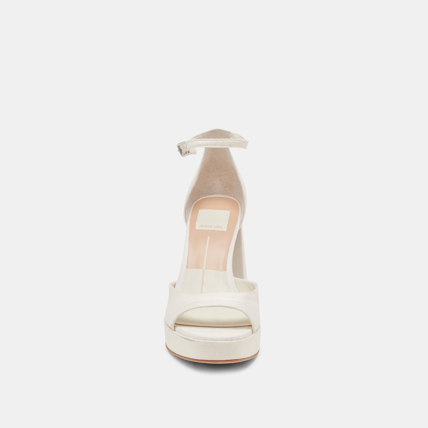 PANDRO HEELS WHITE SATIN - Dolce Vita