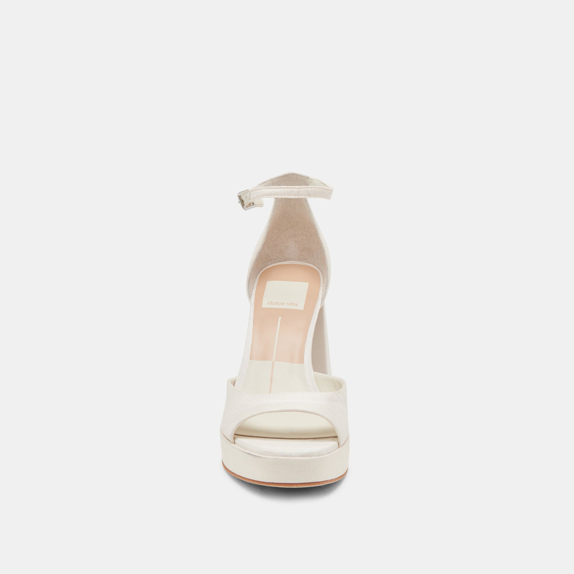 PANDRO HEELS WHITE SATIN - Dolce Vita