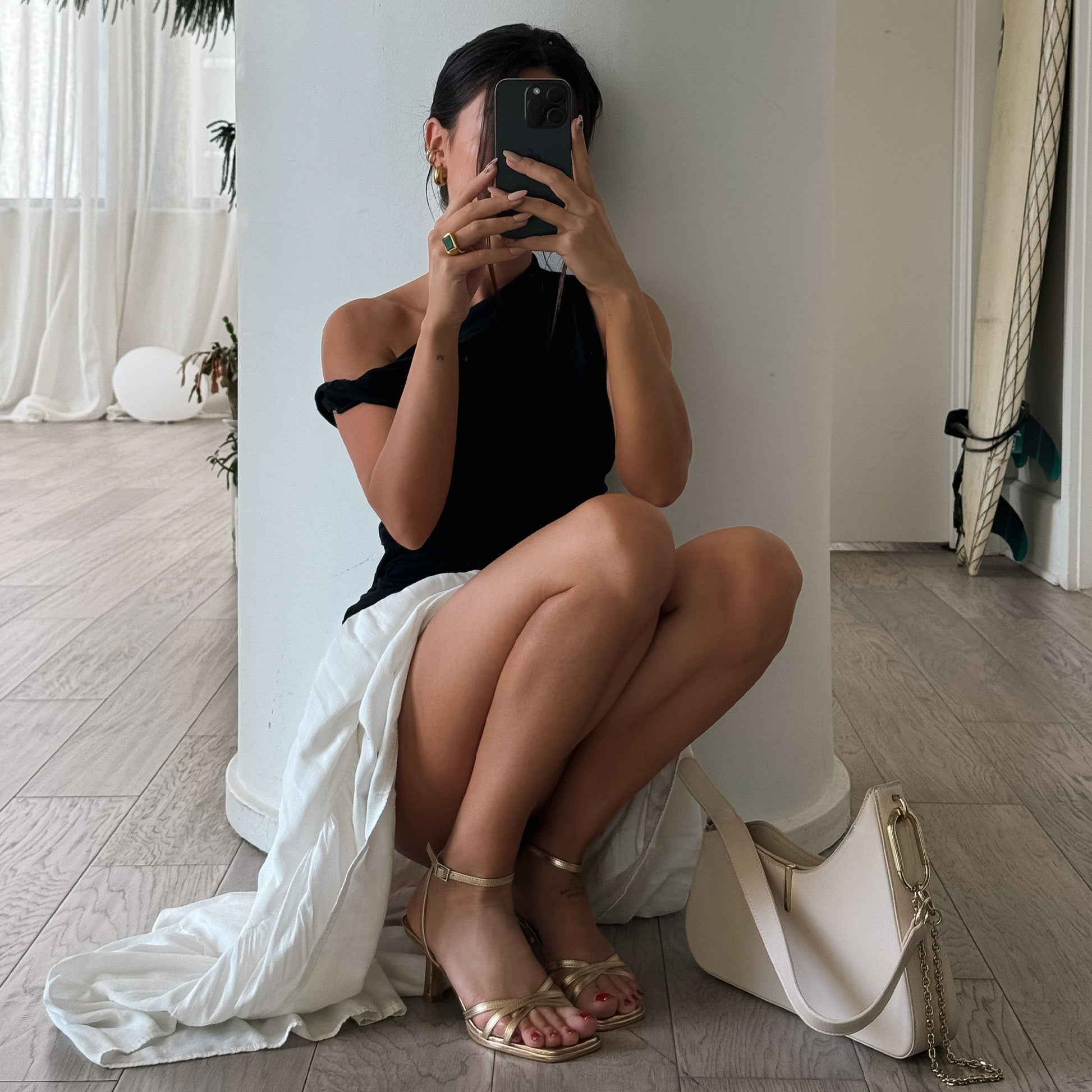 MANJI HEELS LIGHT GOLD METALLIC LEATHER - Dolce Vita