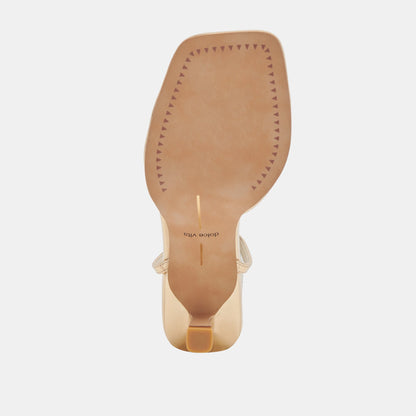 MANJI HEELS LIGHT GOLD METALLIC LEATHER - Dolce Vita