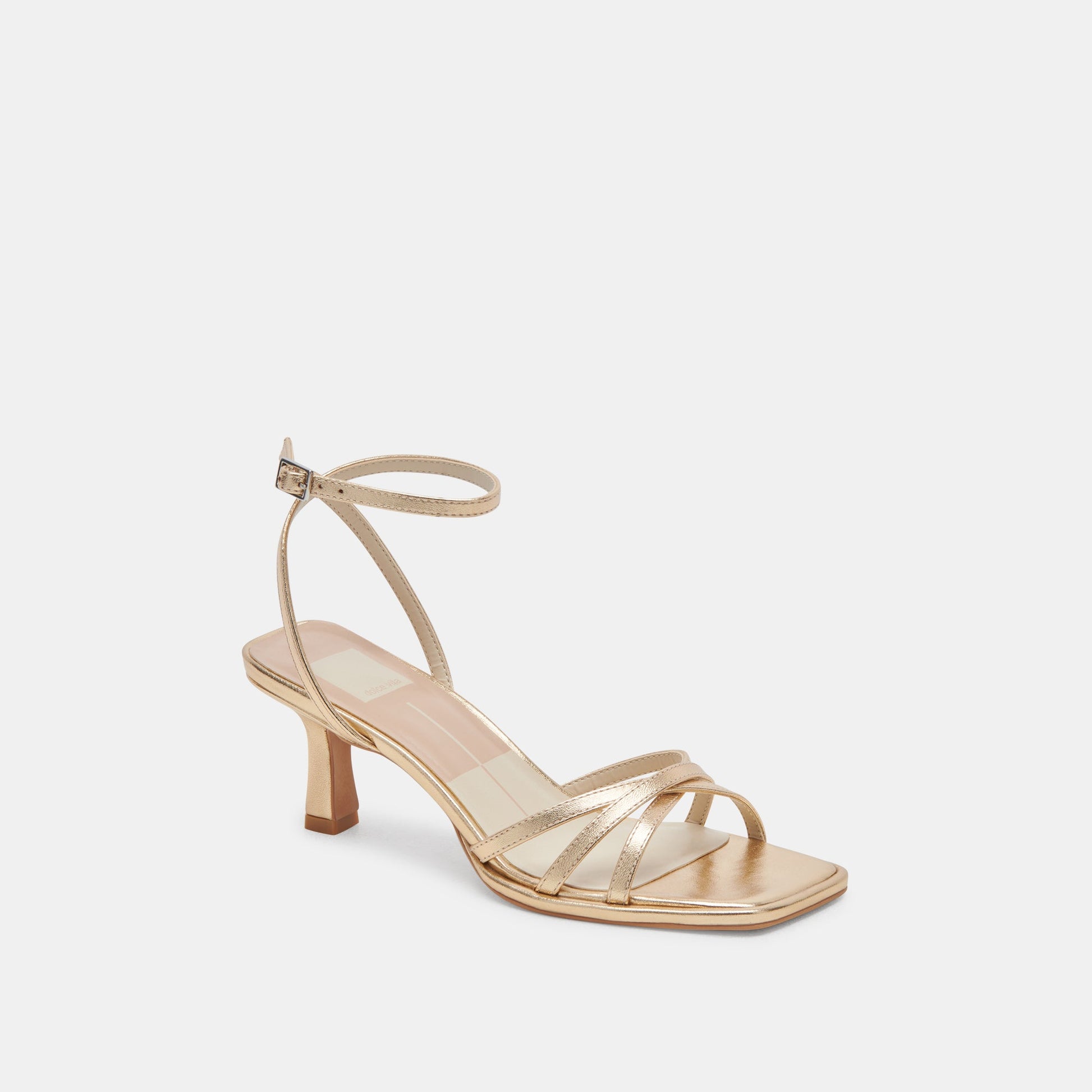 MANJI HEELS LIGHT GOLD METALLIC LEATHER - Dolce Vita