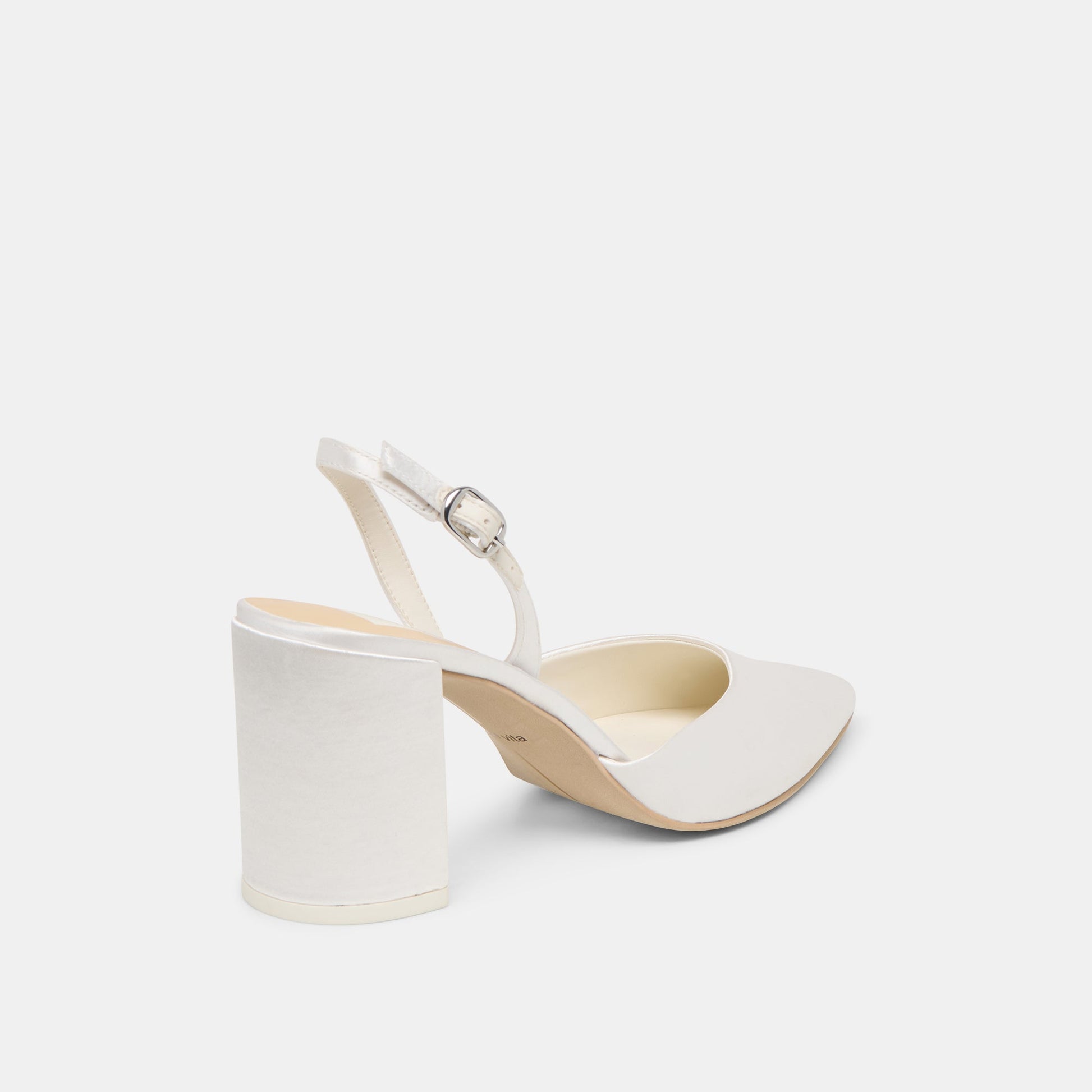 Carel True White Satin High Heels - Dolce Vita