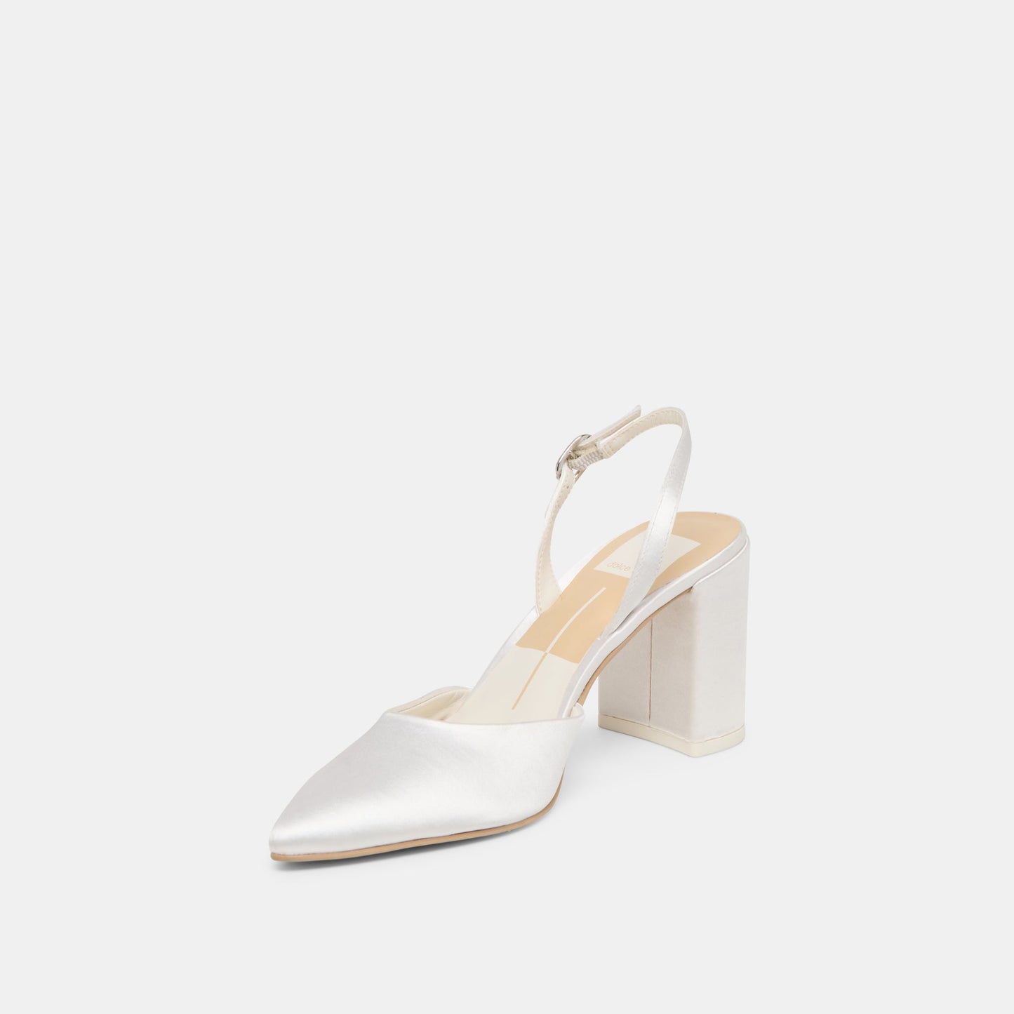 Carel True White Satin High Heels - Dolce Vita