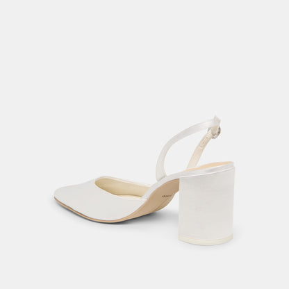 Carel True White Satin High Heels - Dolce Vita