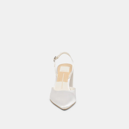 Carel True White Satin High Heels - Dolce Vita