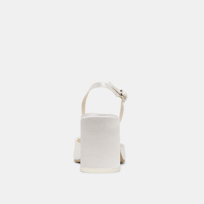 Carel True White Satin High Heels - Dolce Vita
