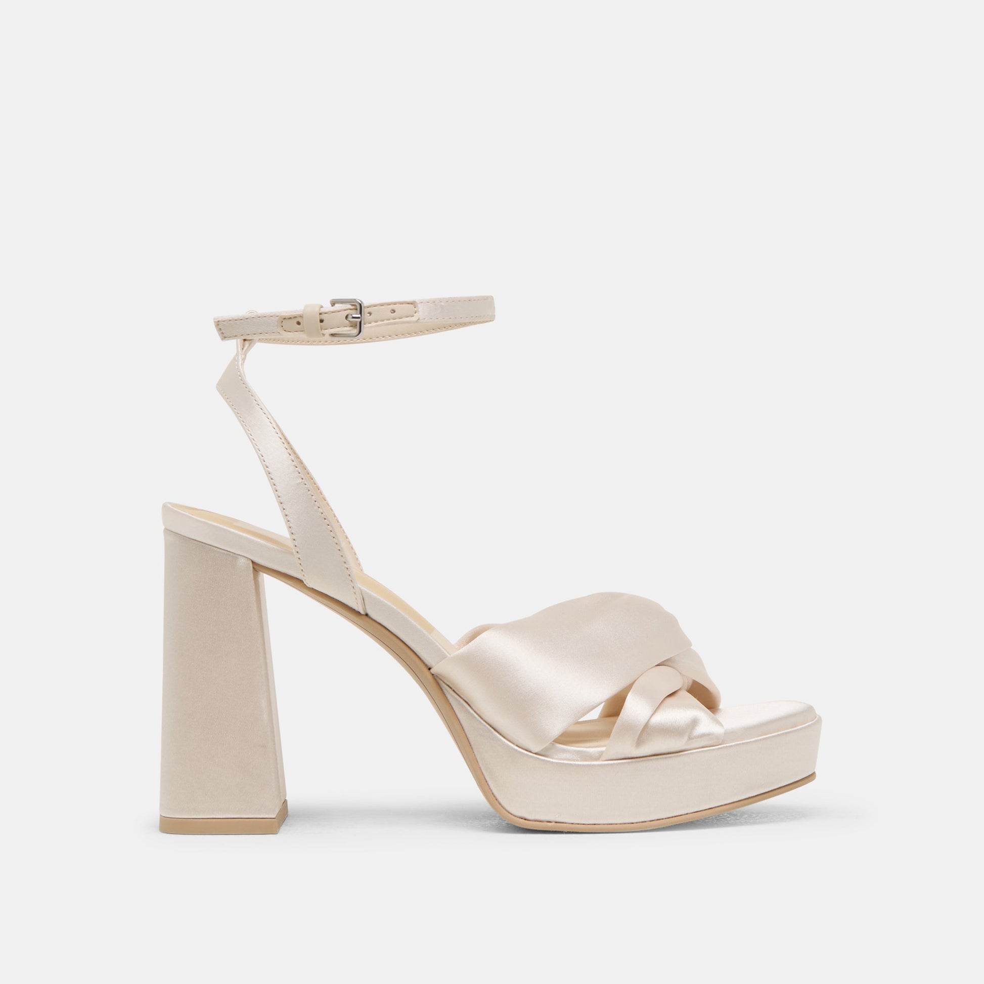 PARLO HEELS IVORY SATIN - Dolce Vita