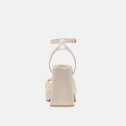 PARLO HEELS IVORY SATIN - Dolce Vita