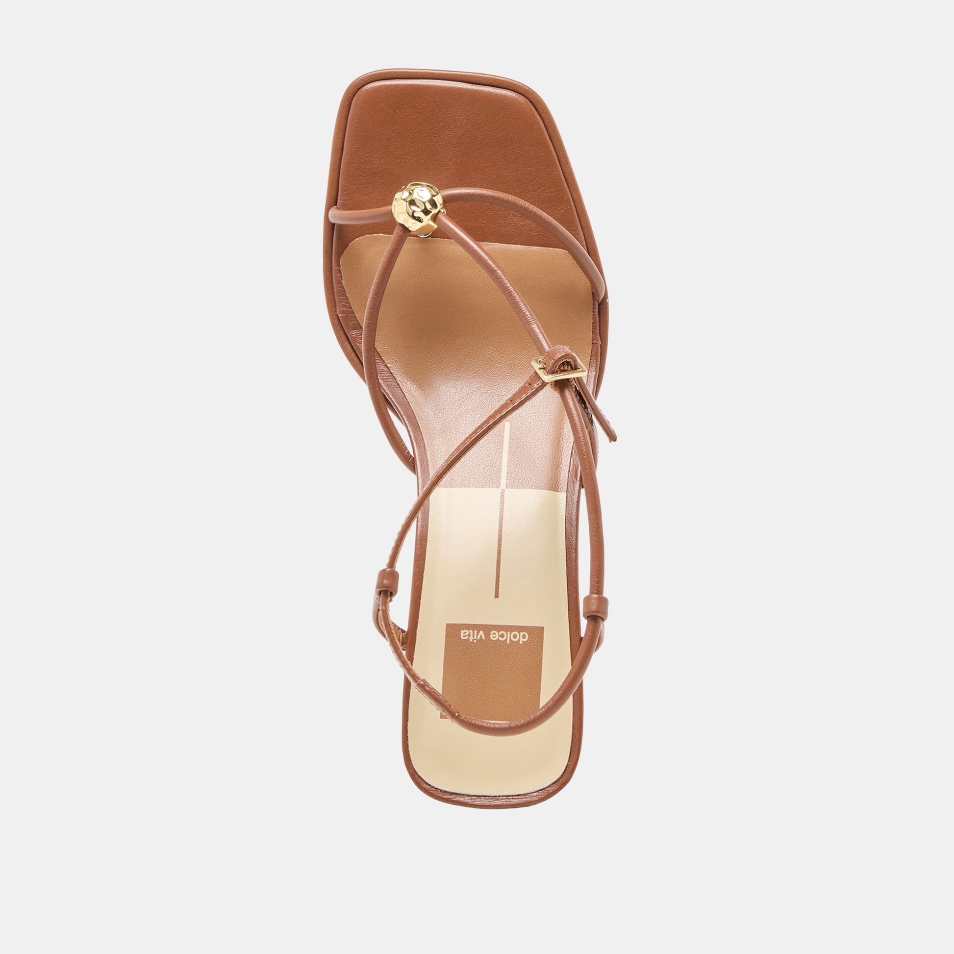 Mylee Cognac Leather Heels - Dolce Vita