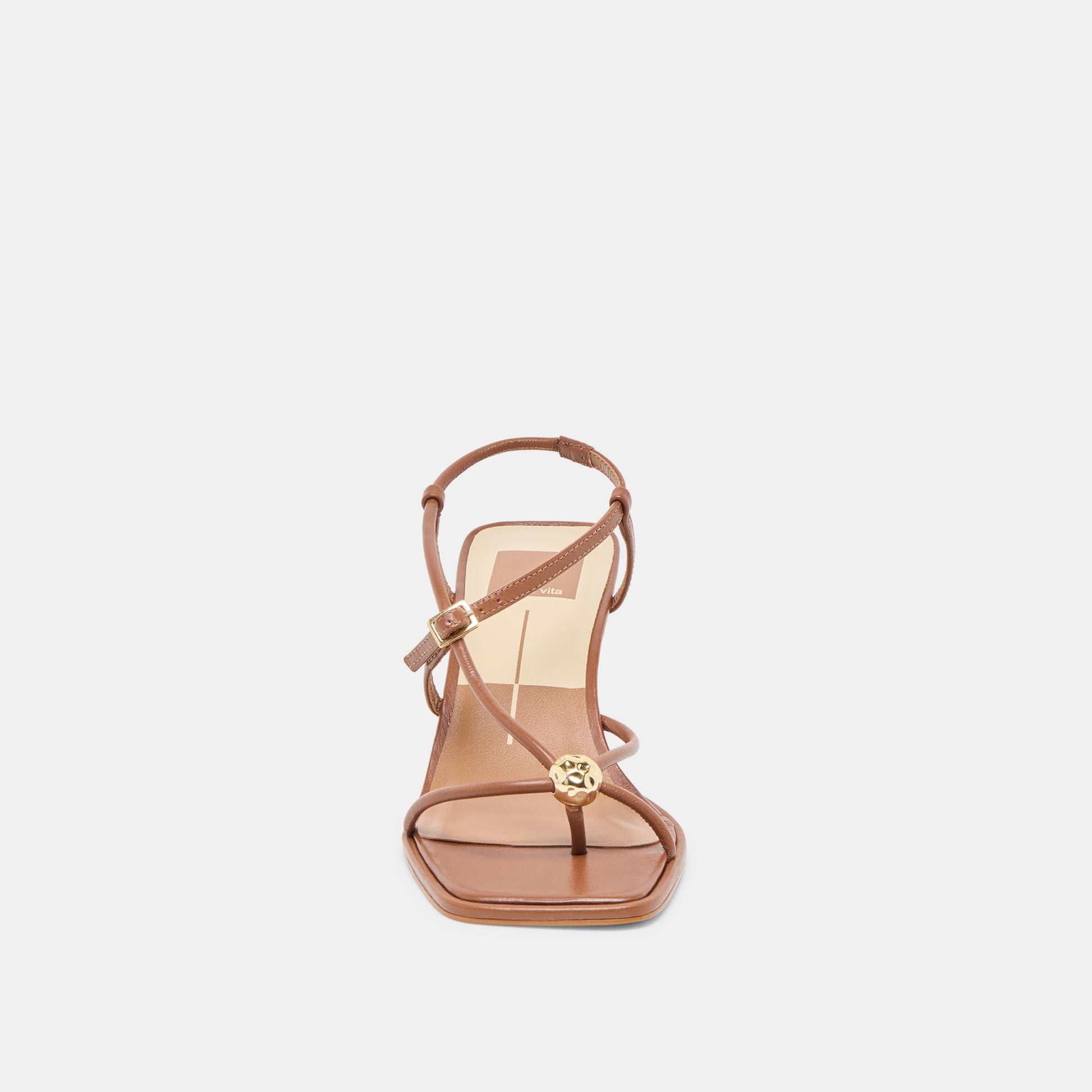 Mylee Cognac Leather Heels - Dolce Vita