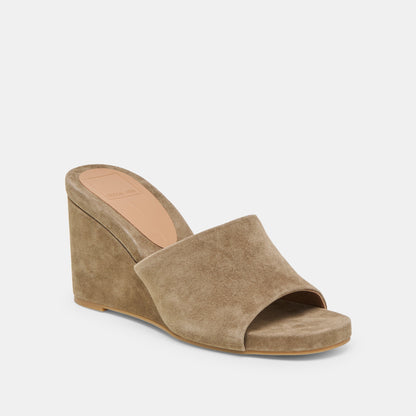 Holta Olive Suede Wedges - Dolce Vita